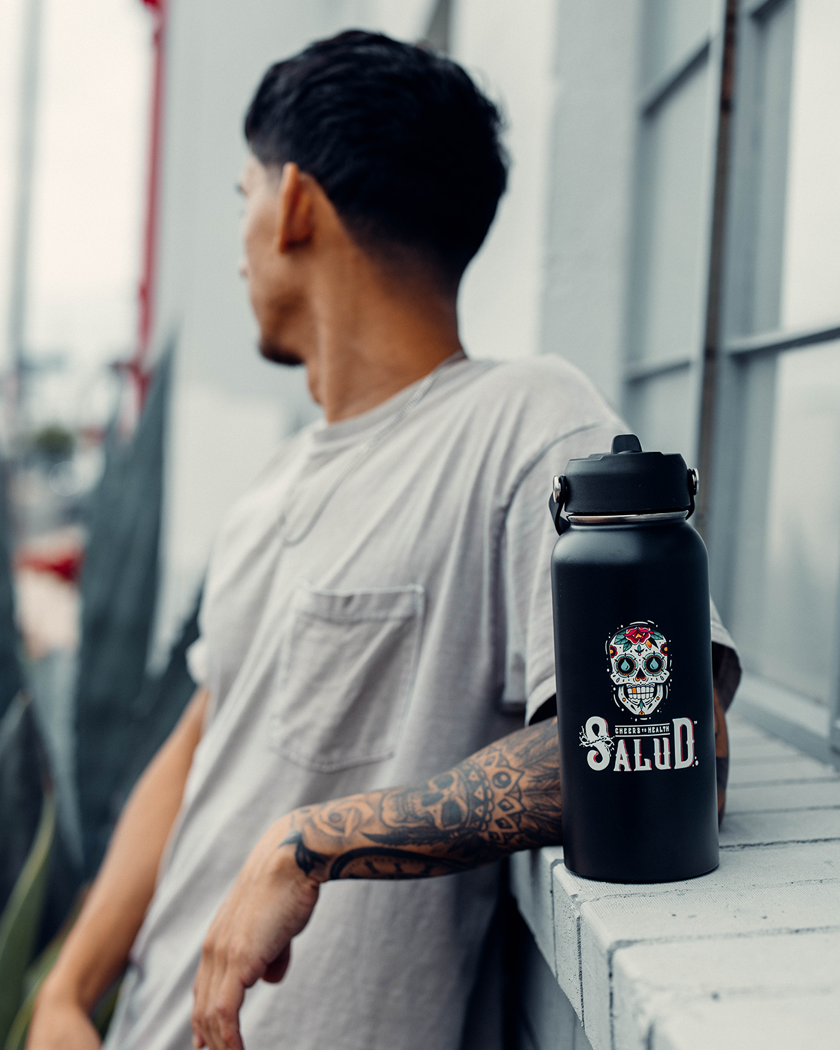 32oz Stainless Steel Bottle - Black