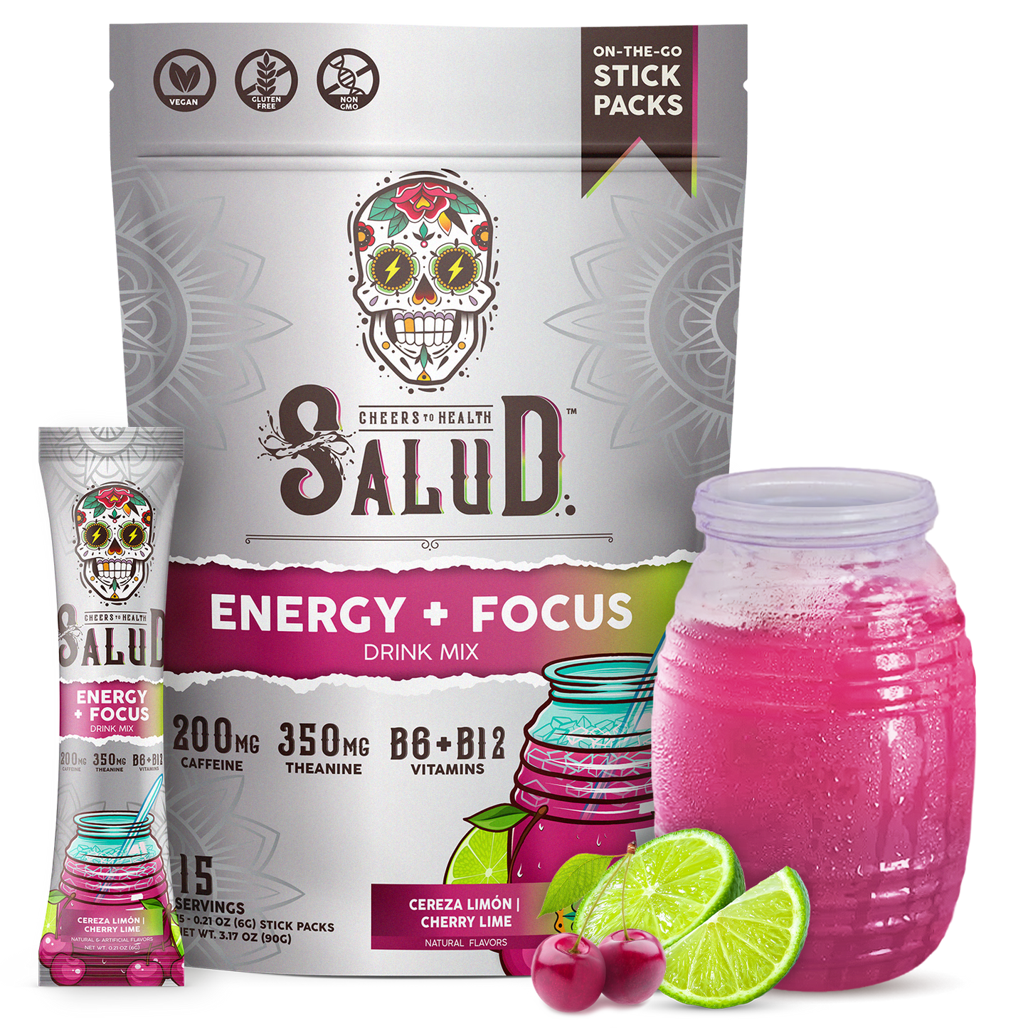 Energy + Focus, Cereza Limón | Cherry Lime