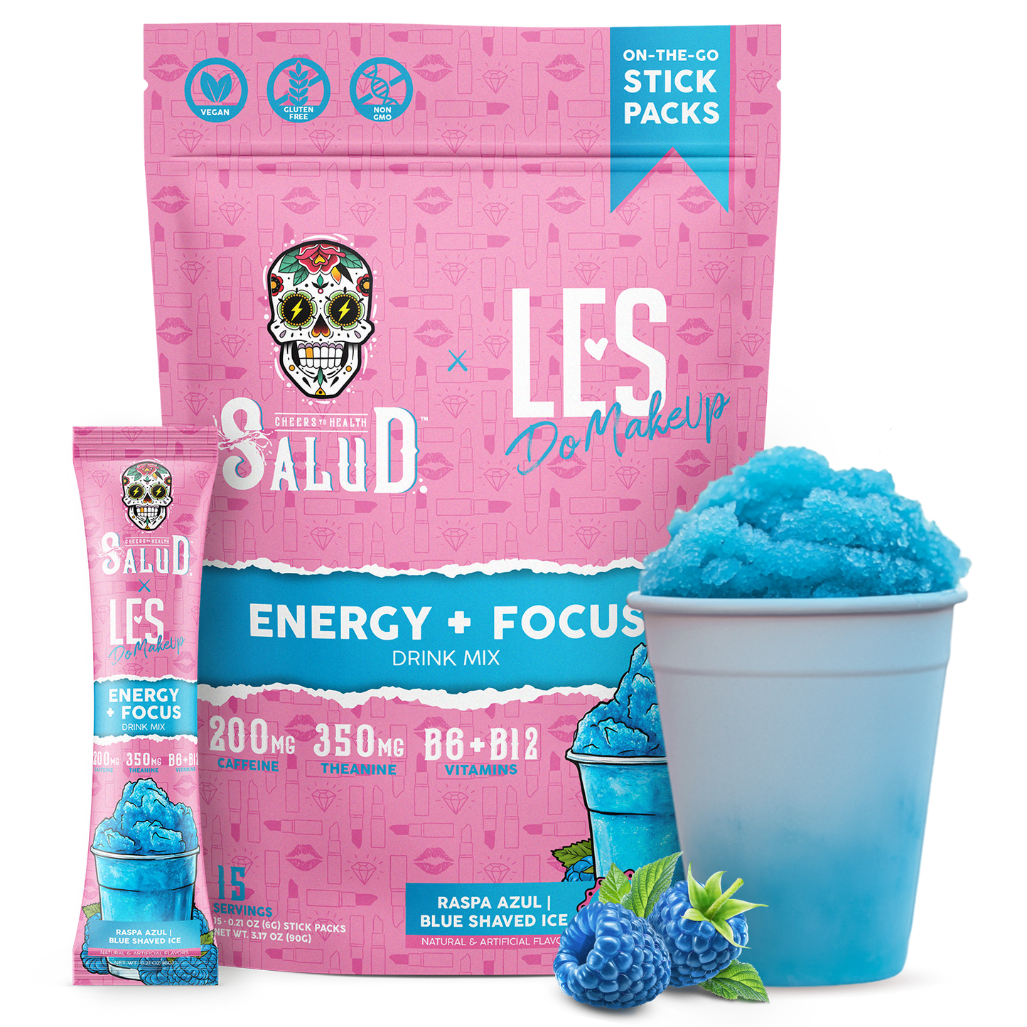 Energy + Focus, Raspa Azul | Blue Shaved Ice