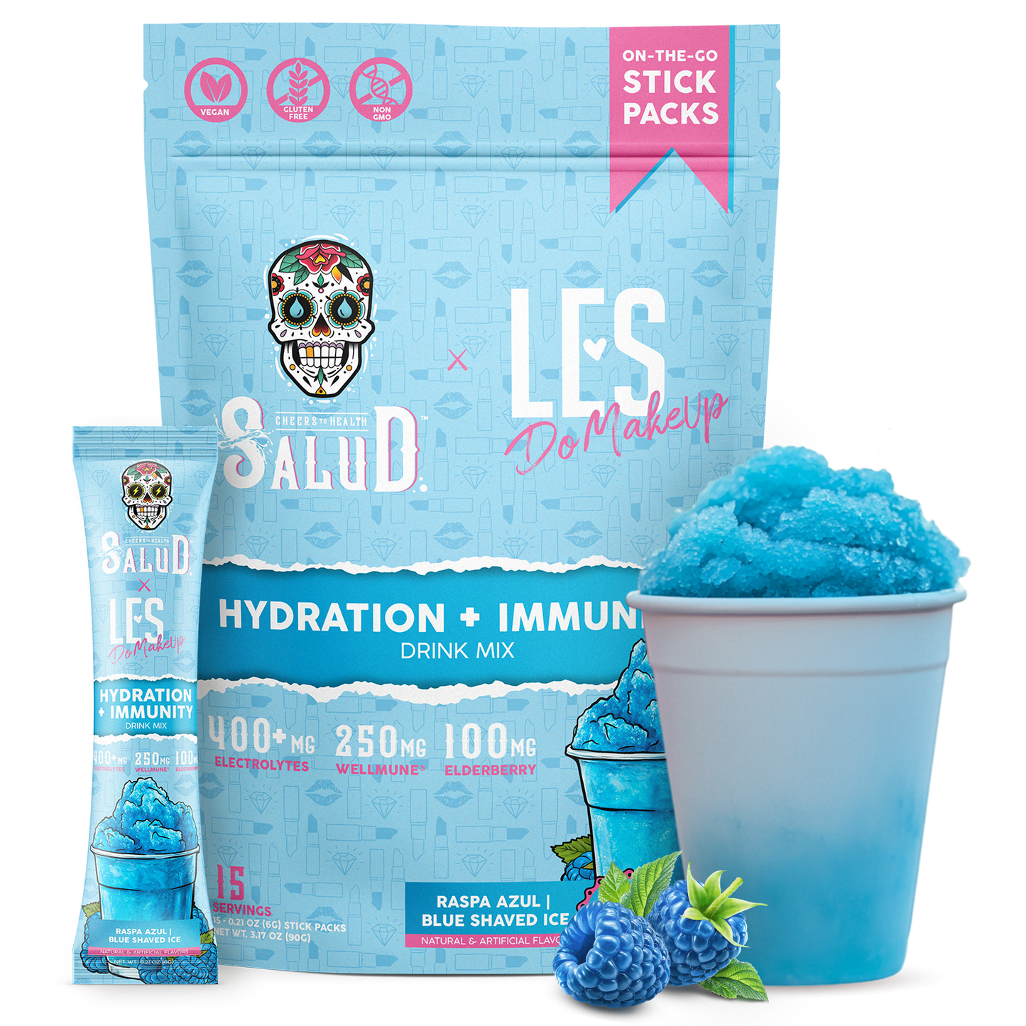 Hydration + Immunity, Raspa Azul | Blue Shaved Ice