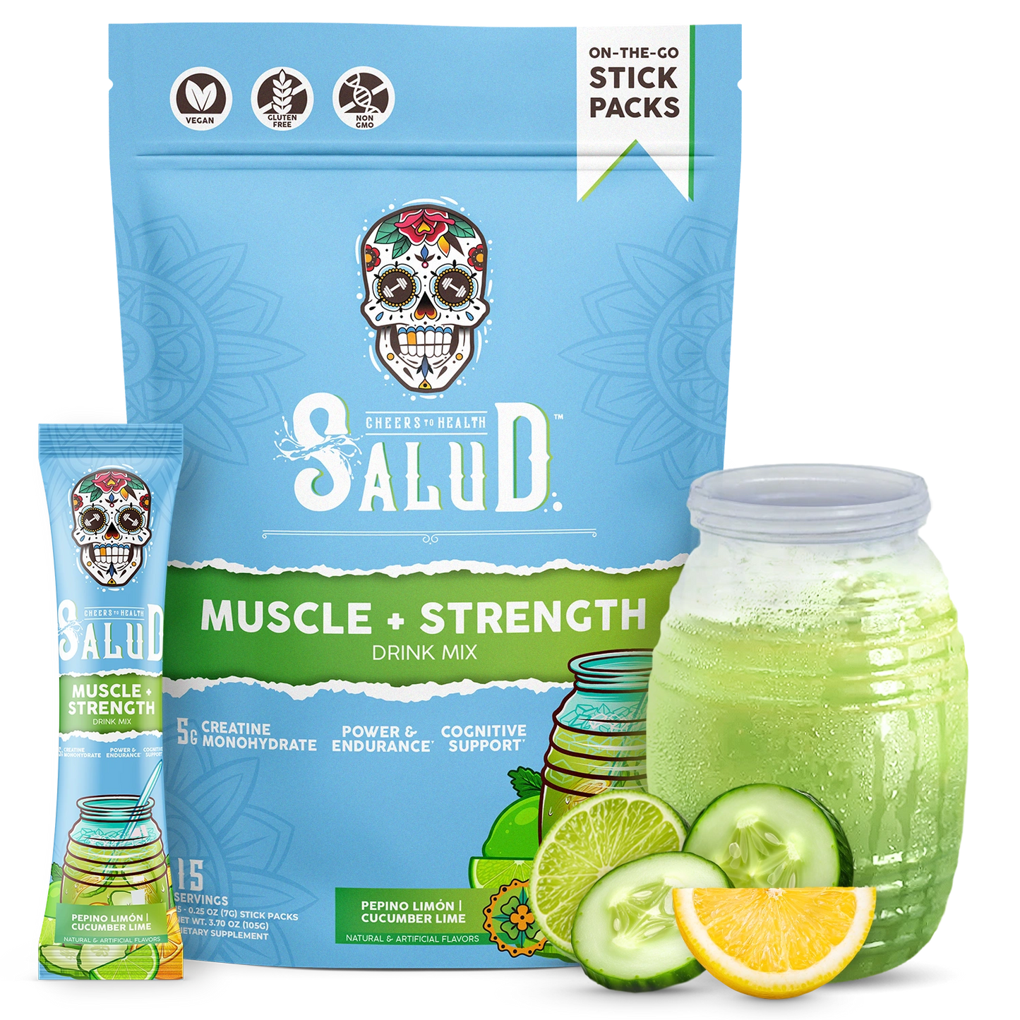 Muscle + Strength, Pepino Limón | Cucumber Lime