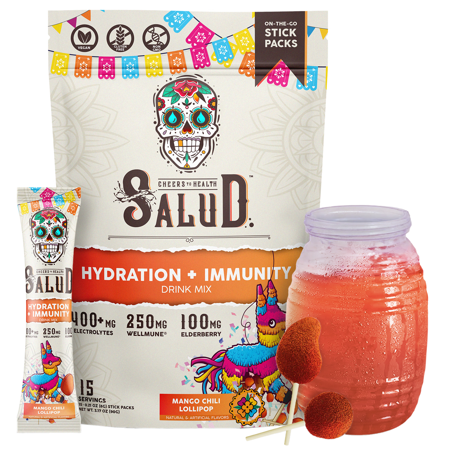 Hydration + Immunity Mango Chili Lollipop
