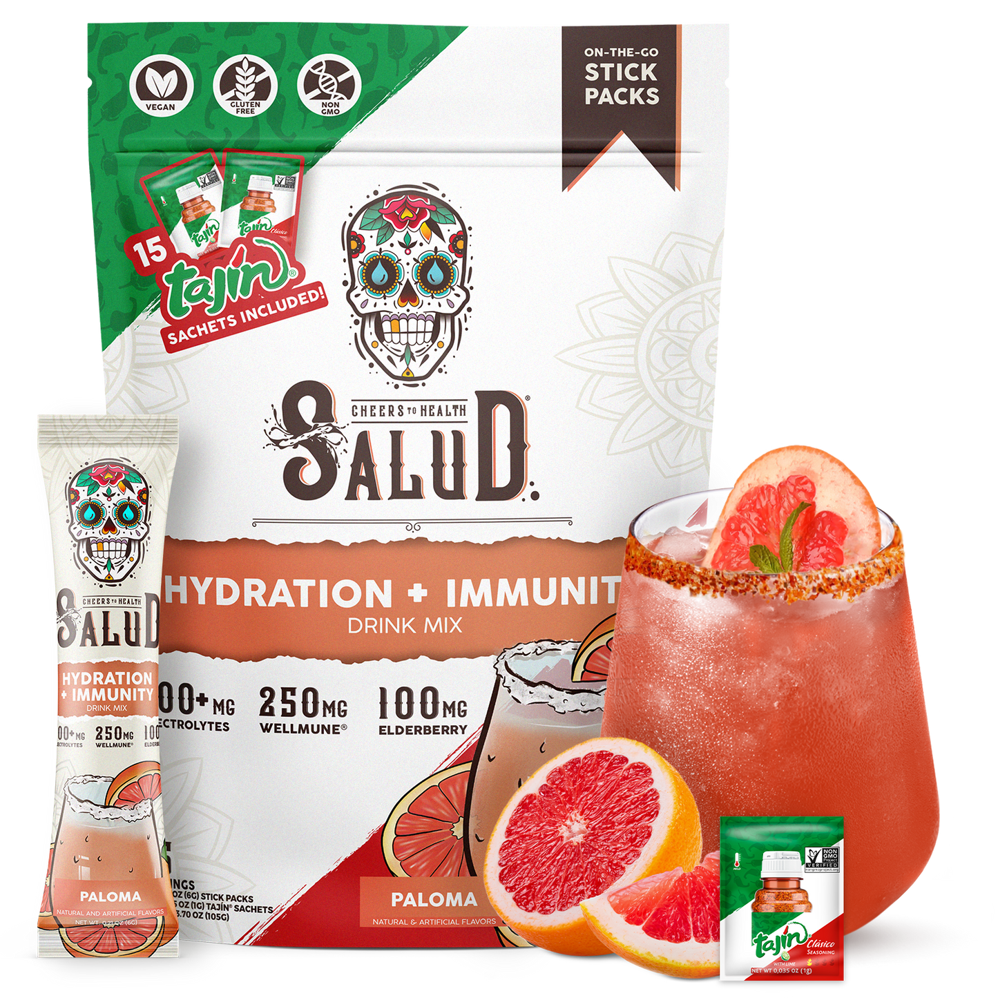 Hydration + Immunity: Salud x Tajín: Paloma, 15 Servings