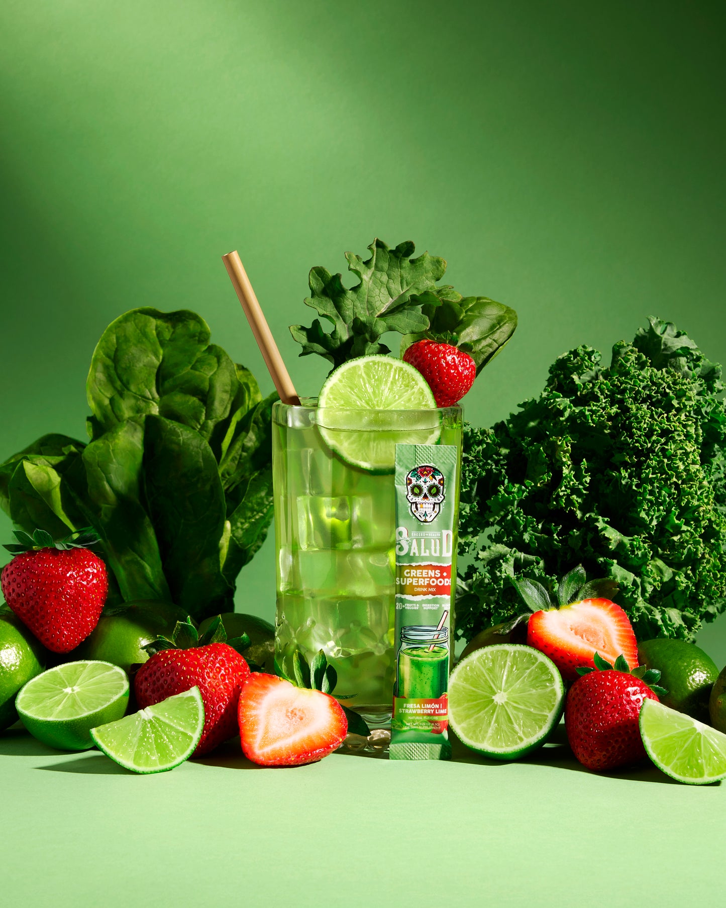 Greens + Superfoods, Fresa Limón | Strawberry Lime